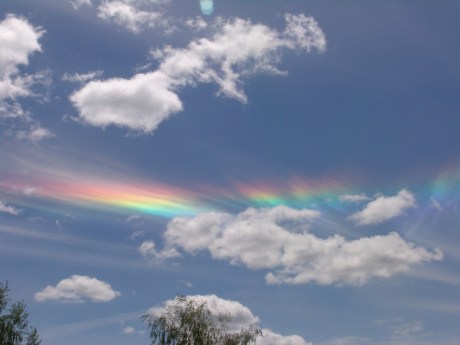rainbow in clouds