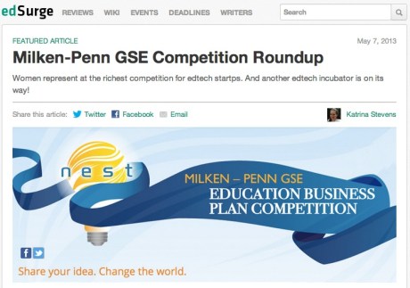 Milken Edsurge article